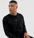 Good For Nothing Oversized Sweatshirt In Black With Logo - Black