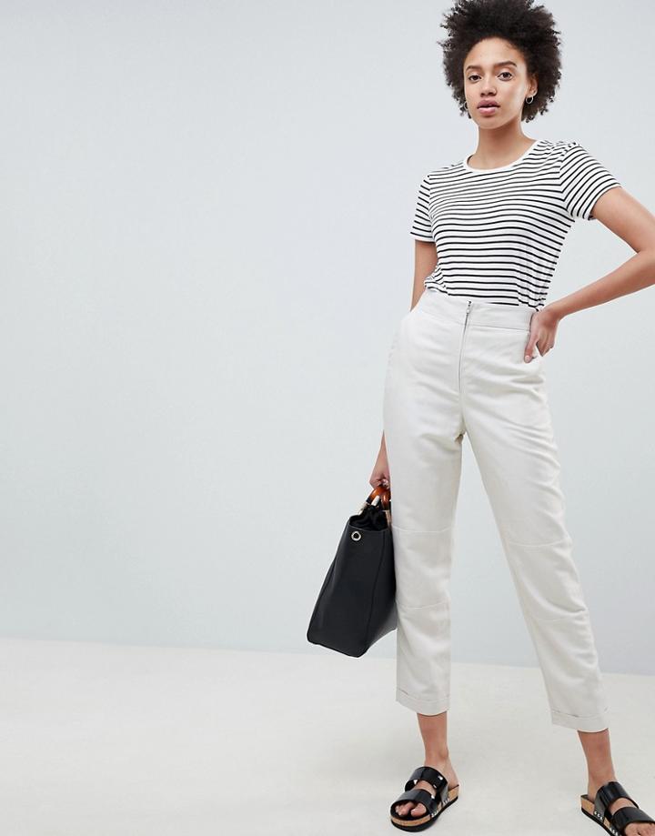 Asos Design Tailored Tapered Desert Pants-cream