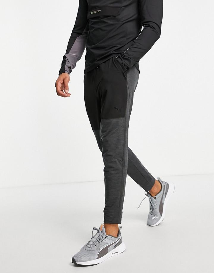 Puma Training Cloudspun Protection Sweatpants In Black And Gray