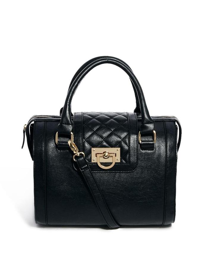 Asos Bowling Bag With Quilt And Lock