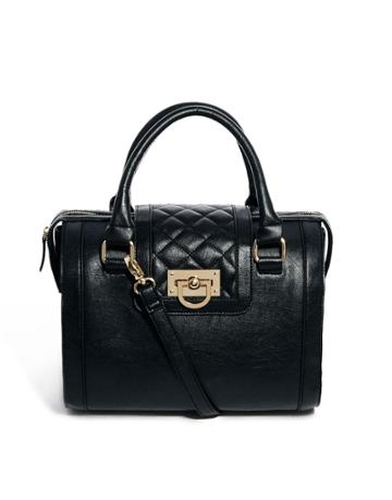 Asos Bowling Bag With Quilt And Lock