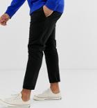 Asos Design Plus Skinny Cropped Chinos In Black