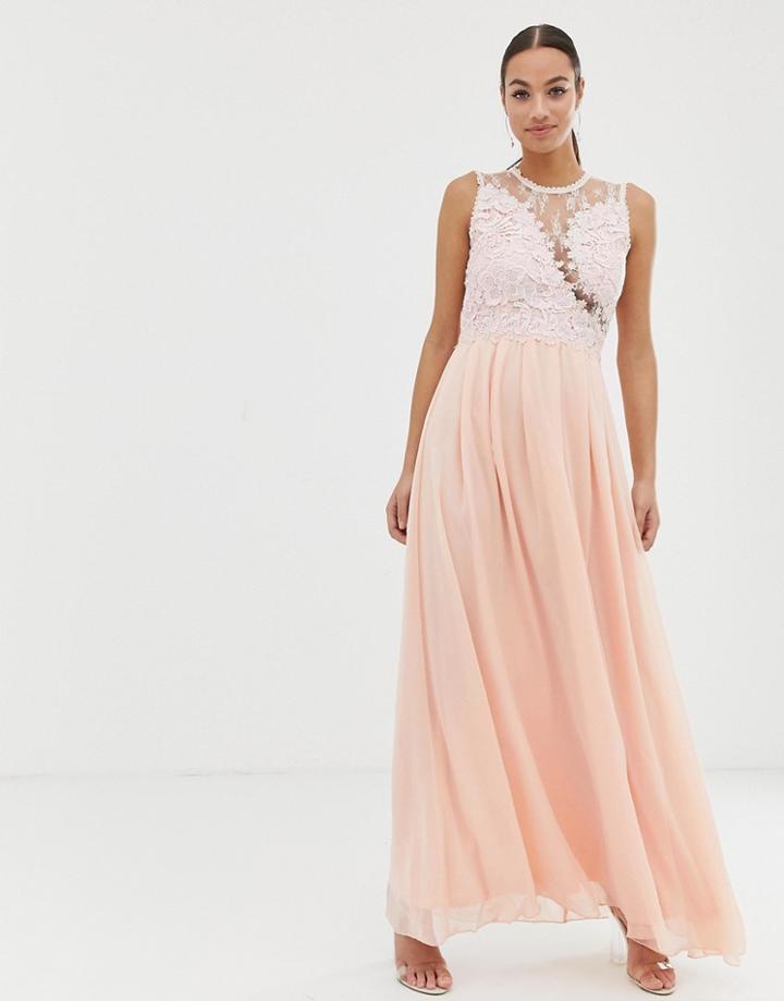 Ax Paris Pleated Maxi Dress - Purple