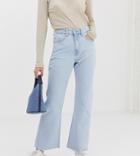 Weekday Bootcut Jeans In Light Wash-blue