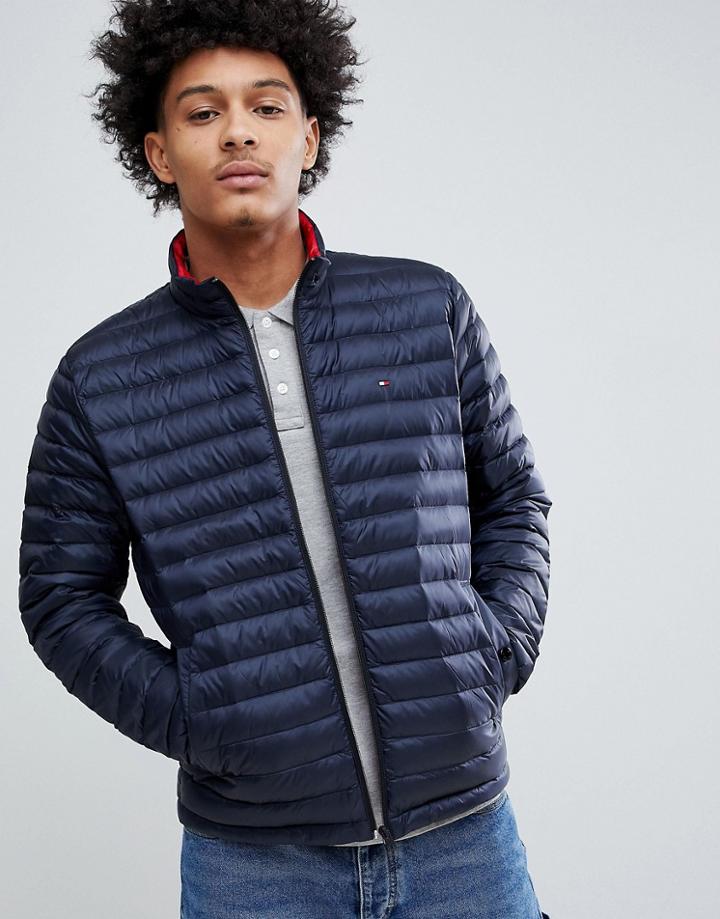 Tommy Hilfiger Packable Down Bomber Jacket - Navy