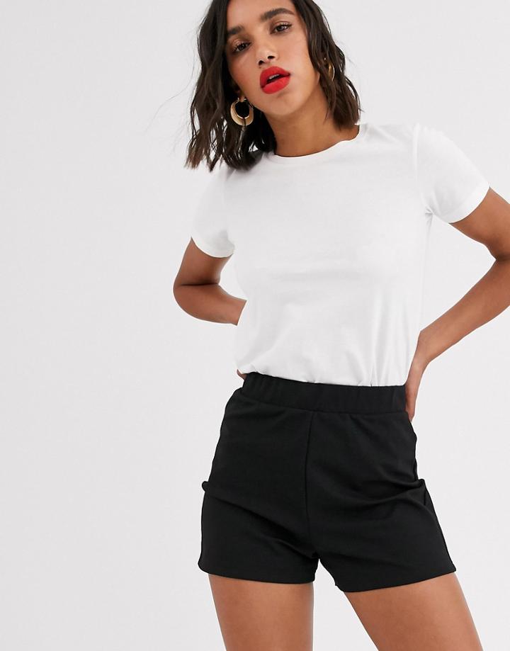 Asos Design Smart Ponte Short-black