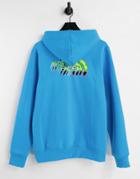 The North Face Distorted Half Dome Hoodie In Blue-blues