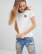 Daisy Street T-shirt With Pizza Logo - Green