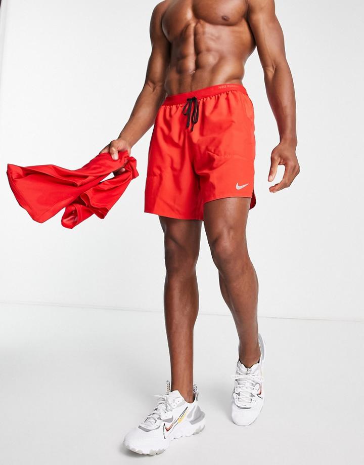 Nike Running Dri-fit Stride 2-in-1 7-inch Shorts In Red