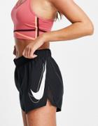 Nike Running Swoosh Dri-fit Shorts In Black