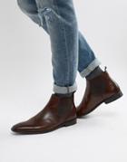 Dune Chelsea Boots In Brown Leather - Brown