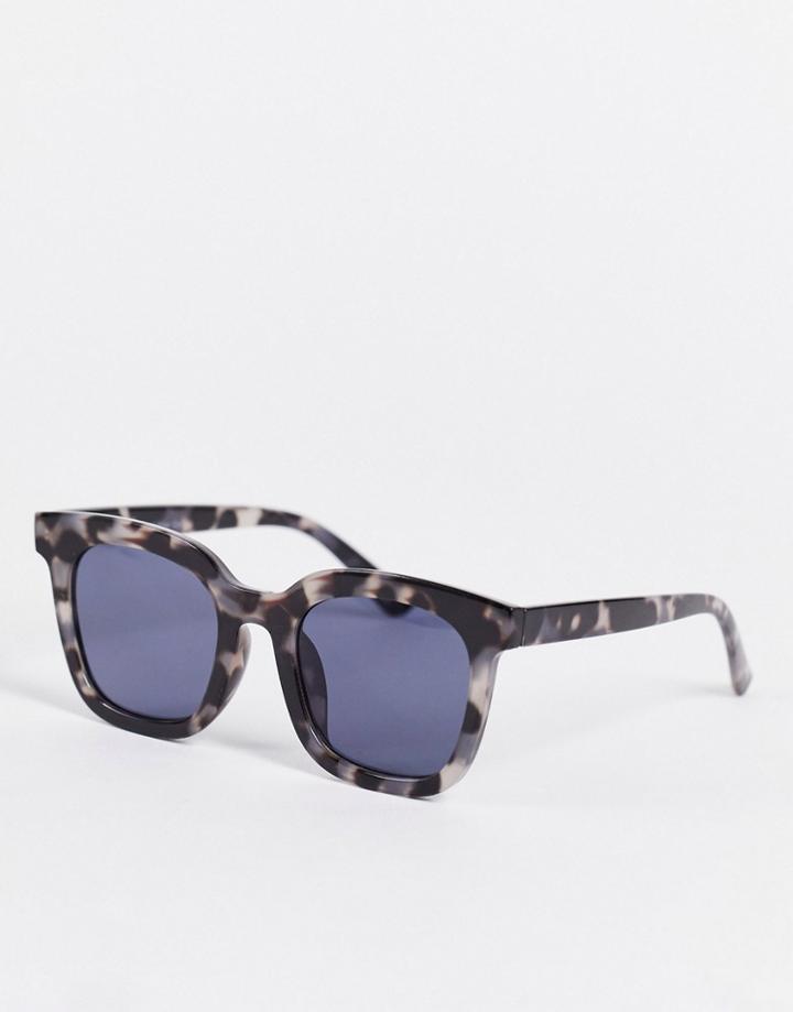 Aj Morgan Line Up Square Sunglasses In Gray Tort