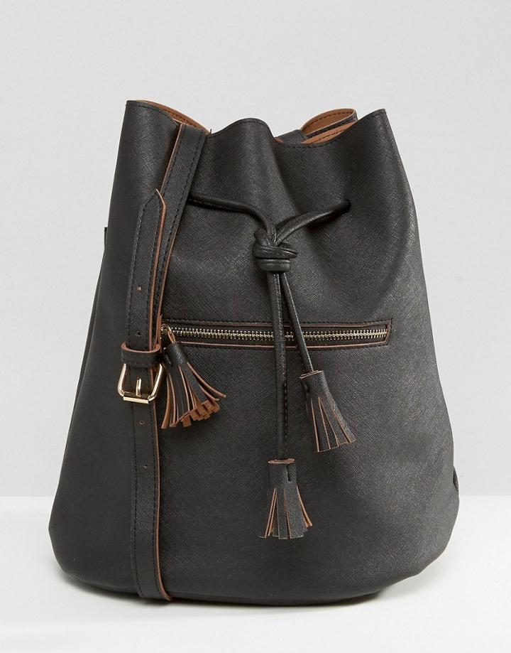 Pieces Lellis Bucket Bag - Black