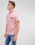 Jack & Jones Originals T-shirt With Pain Text - Pink