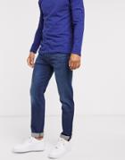 Levi's 501 Slim Tapered Fit Jeans In Boared Mid Wash-blues