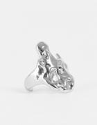 Reclaimed Vintage Inspired Unisex Molten Ear Cuff-silver
