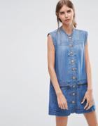 Ditto's Edie Denim Shift Dress - Blue
