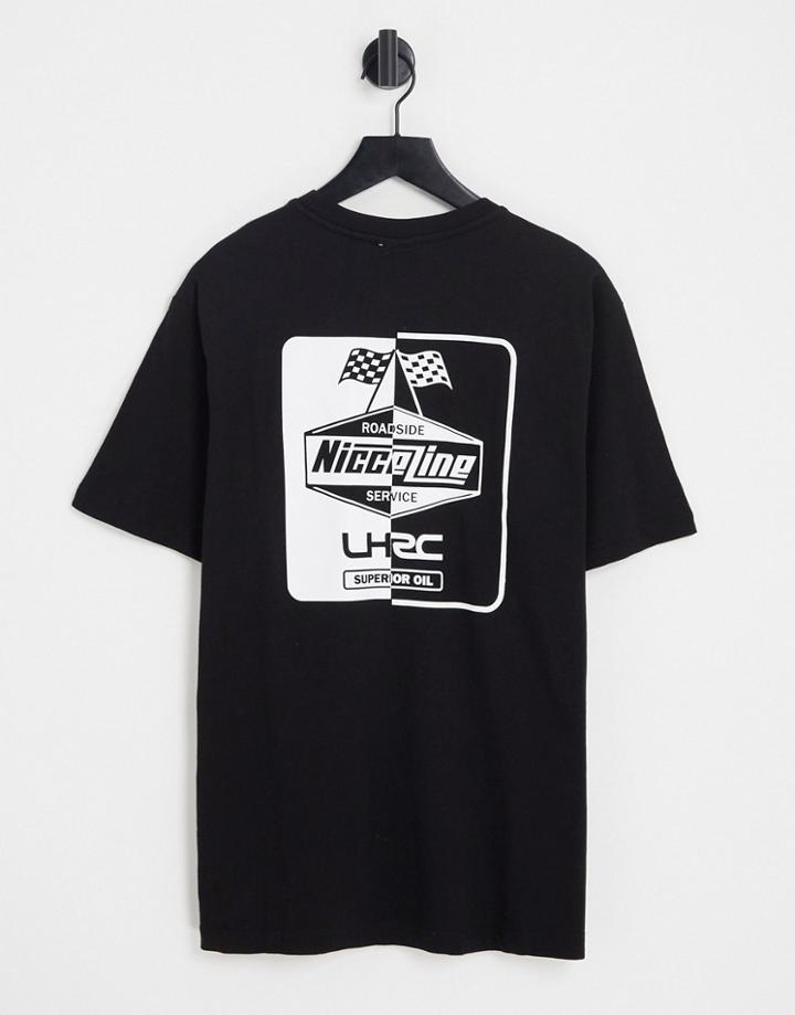 Nicce Motorsport Service Backprint T-shirt In Black