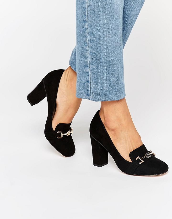 Asos Provider Heeled Loafer - Black