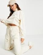 Sixth June Unisex Relaxed Coordinating Cargo Sweatpants In Stone-neutral