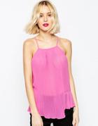 Asos Pleated Cami Top - Pink