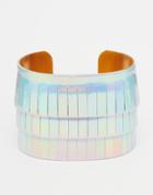 Nali Holographic Fringe Cuff - Silver