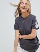 Asos Holidays T-shirt With Snow Way Embroidery - Gray