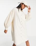 Selected Cecile Shirt Dress In Cream-white