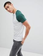 Brave Soul Raglan T-shirt-gray