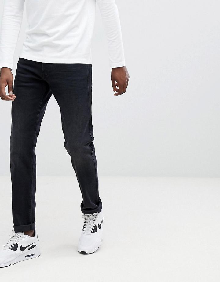 Replay Anbass Slim Stretch Jeans Washed Black - Black