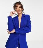 Unique21 Petite Blazer In Cobalt Blue