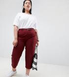 Asos Design Curve Chino Pants With Self Belt-no Color