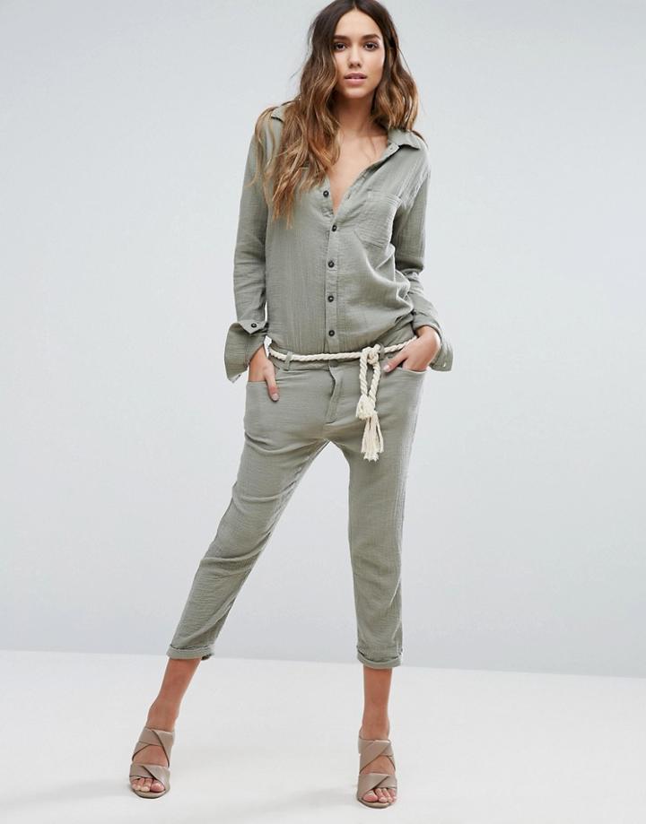 One Teaspoon Utility Jumpsuit - Green