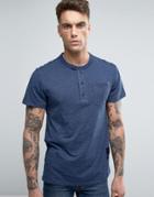 G-star Riban T-shirt In Grandad Collar - Blue