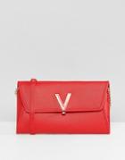 Valentino By Mario Valentino Foldover Clutch Bag In Red - Red