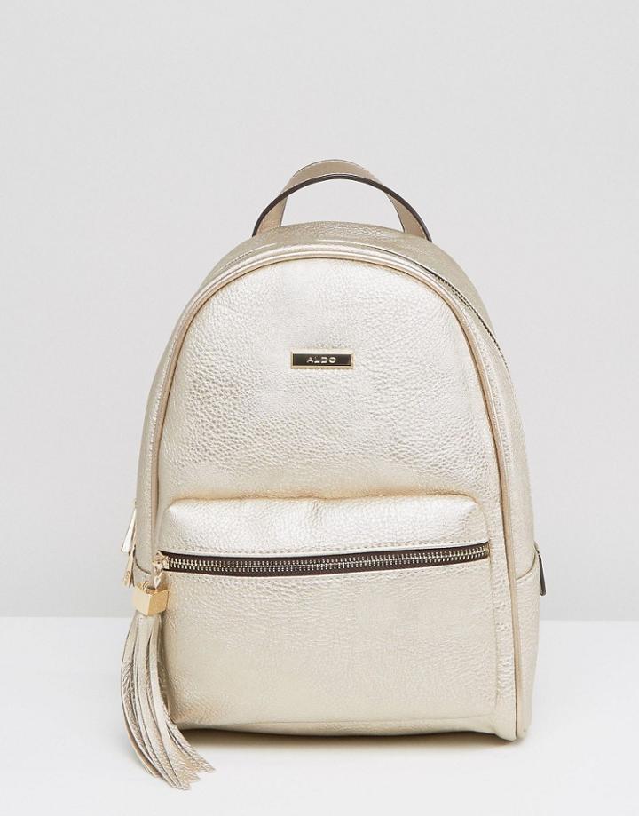 Aldo Acenaria Metallic Backpack - Gold