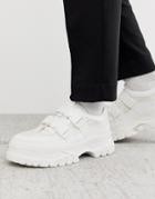 Asos Design Sneakers In White With Chunky Sole And Straps - White