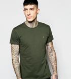 Farah T-shirt With F Logo Slim Fit Exclusive Long Sleeves - Green