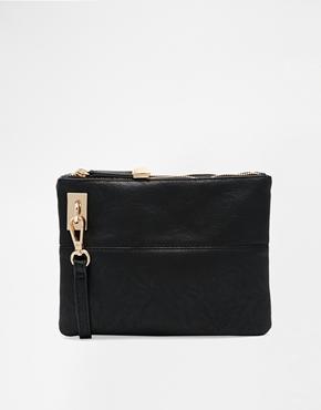 Asos Double Compartment Cross Body Bag - Black