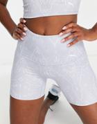 Puma Yoga Studio 5 Shorts In Blue Print