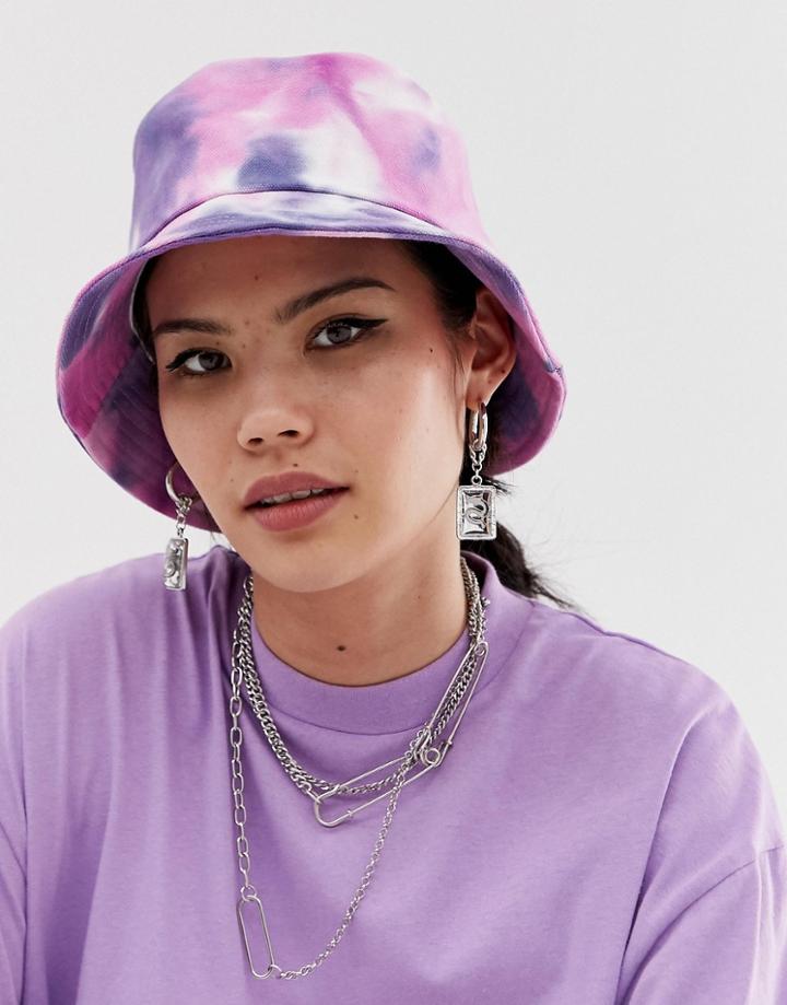 Asos Design Tie Dye Bucket Hat - Multi