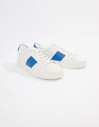 Good For Nothing Sneakers In White With Blue Stripe - White