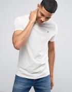 Hollister Slim Fit Core T-shirt Seagull Embroid Logo In Beige Marl - Beige