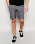 Asos Slim Shorts In Nylon - Dark Gray