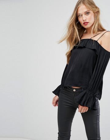 Forever New Strappy Blouse - Black