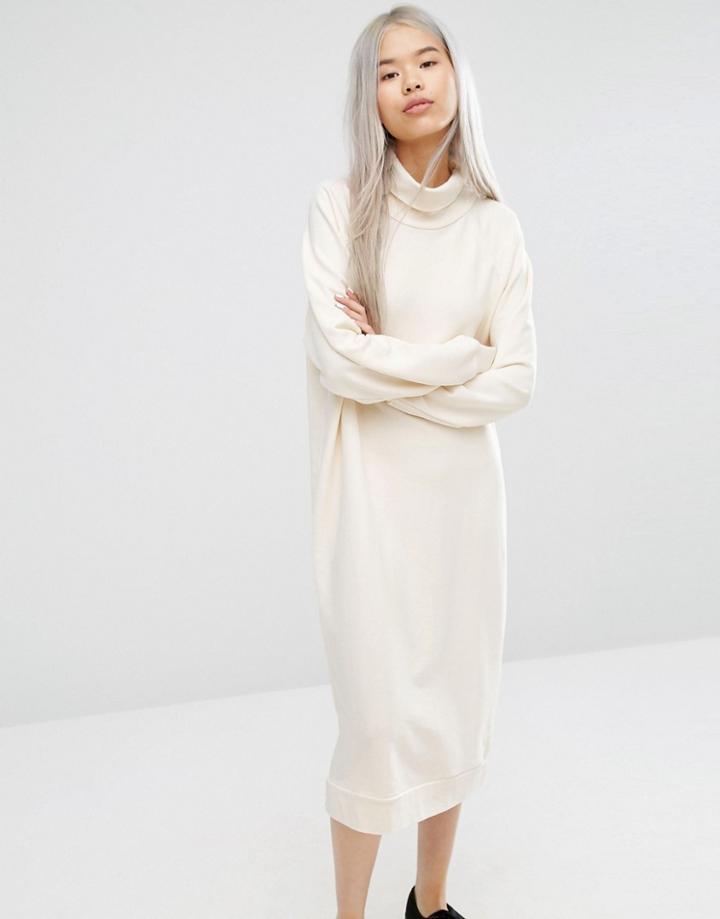 Monki Oversized Sweat Dress - Cream
