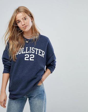 Hollister Logo Sweatshirt - Navy