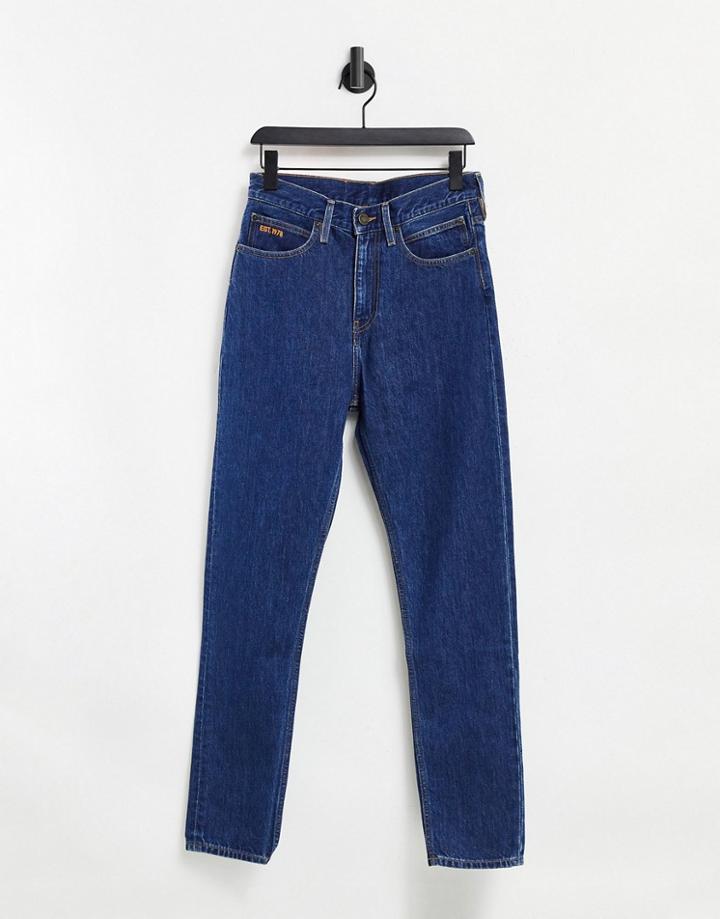 Calvin Klein Est 1978 Narrow Straight Jeans In Dark Wash Blue-blues