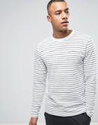 Only & Sons Long Sleeve Top In Bretton Cotton Stripe - Blue