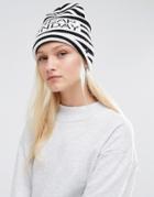 Cheap Monday Striped Logo Beanie - Multi